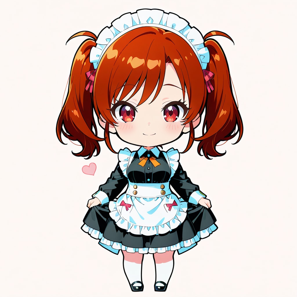 SDメイドカフェ店長、開店前のひと仕事 | の人気AIイラスト・グラビア