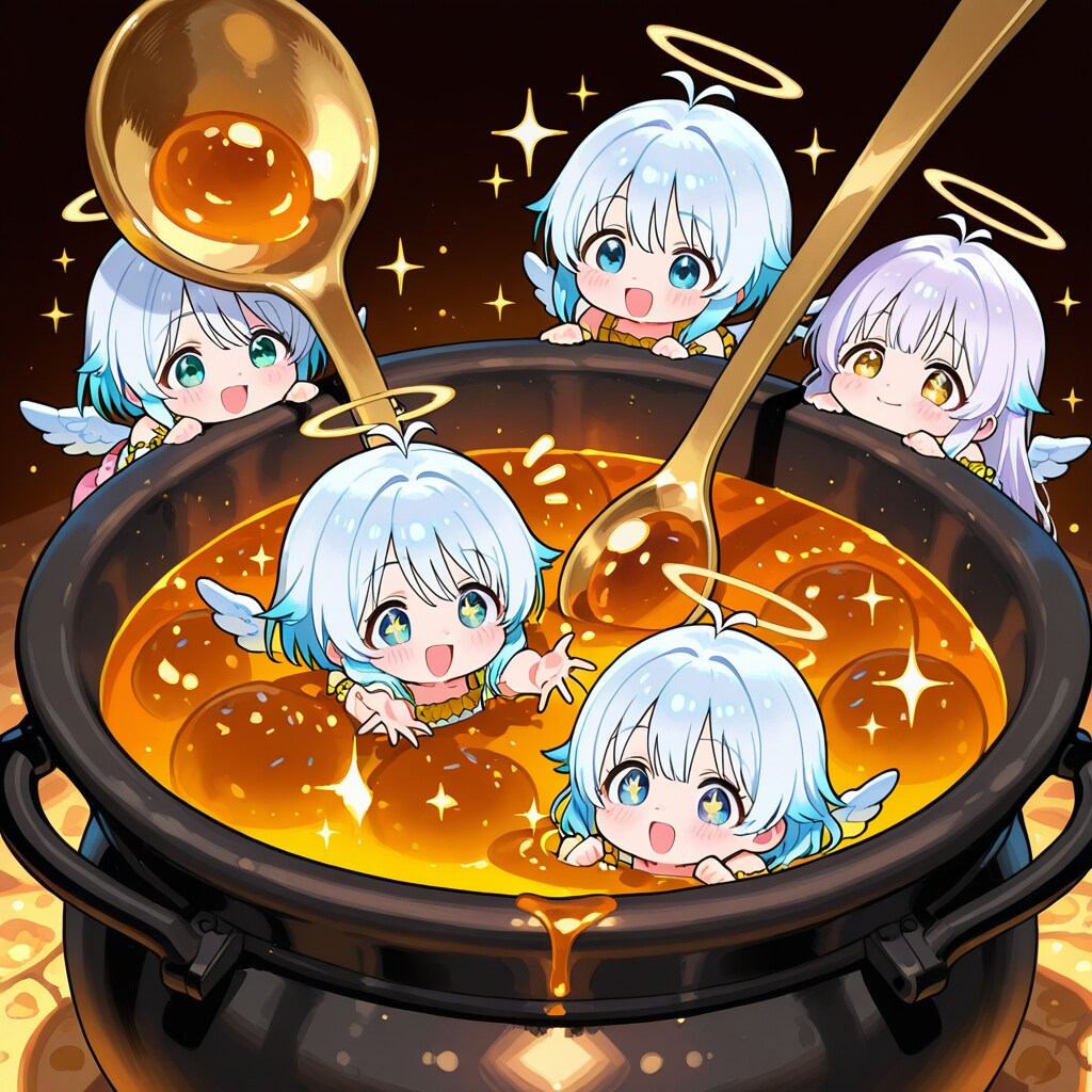 天使たちのスイーツ作り