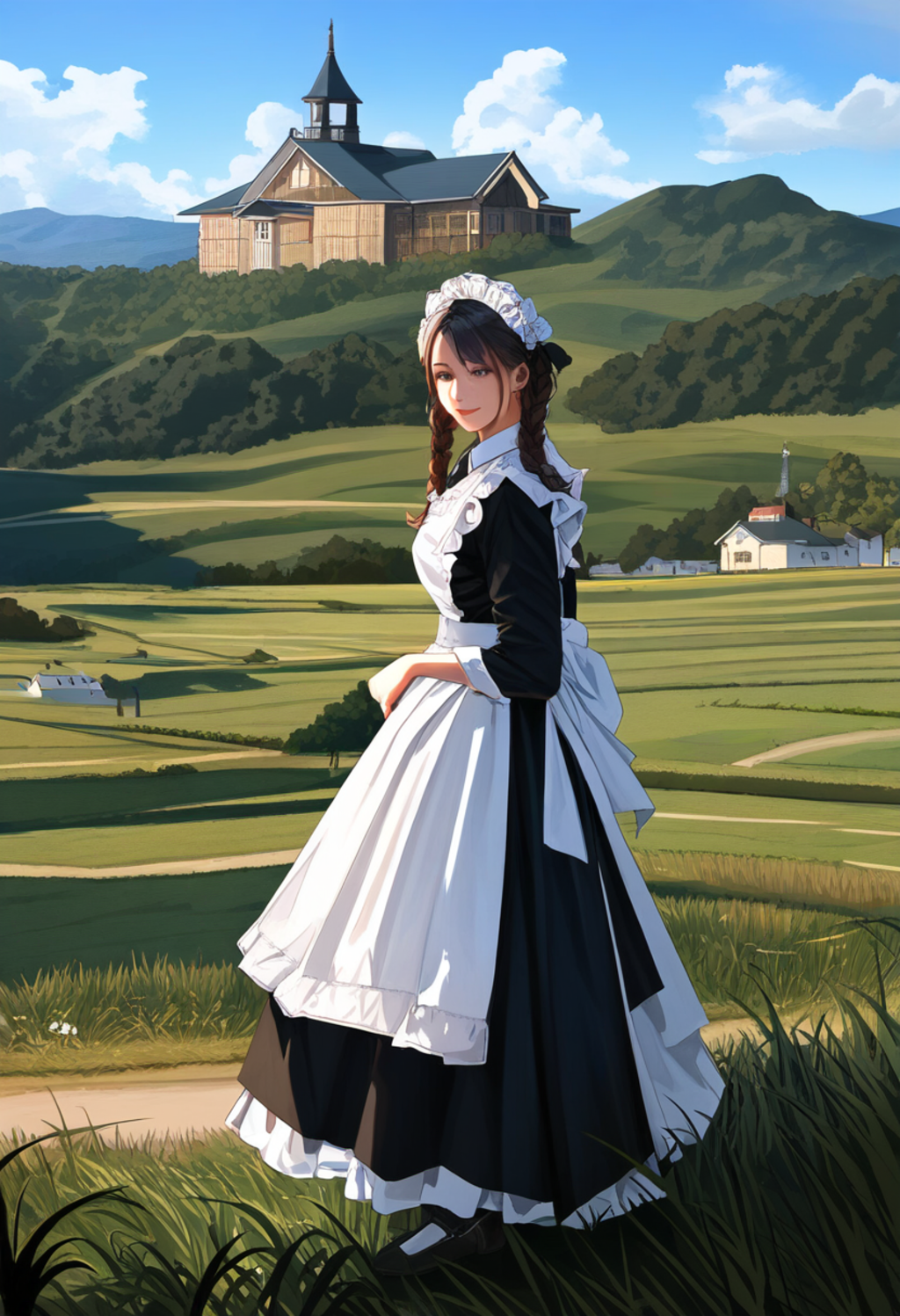 ツインテールのメイドさんと西洋の館