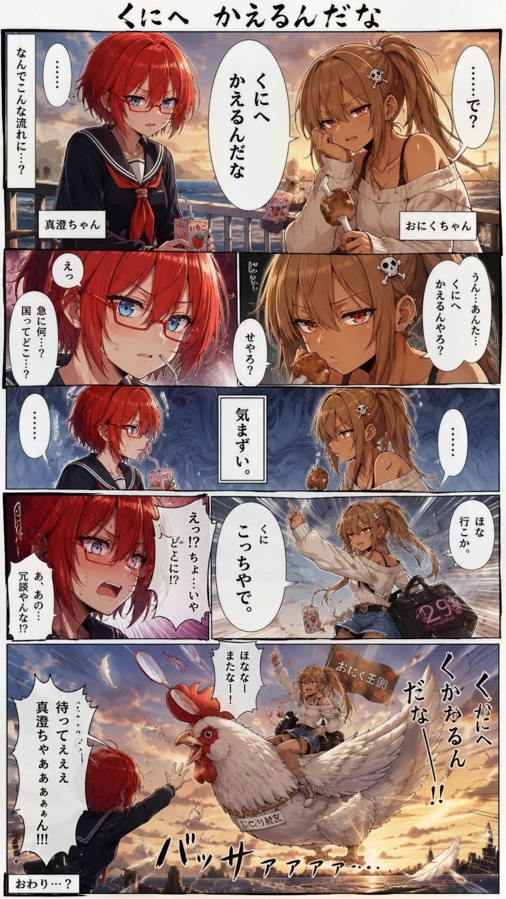 おにく🍖＆真澄👓️で、くにへかえるんだな