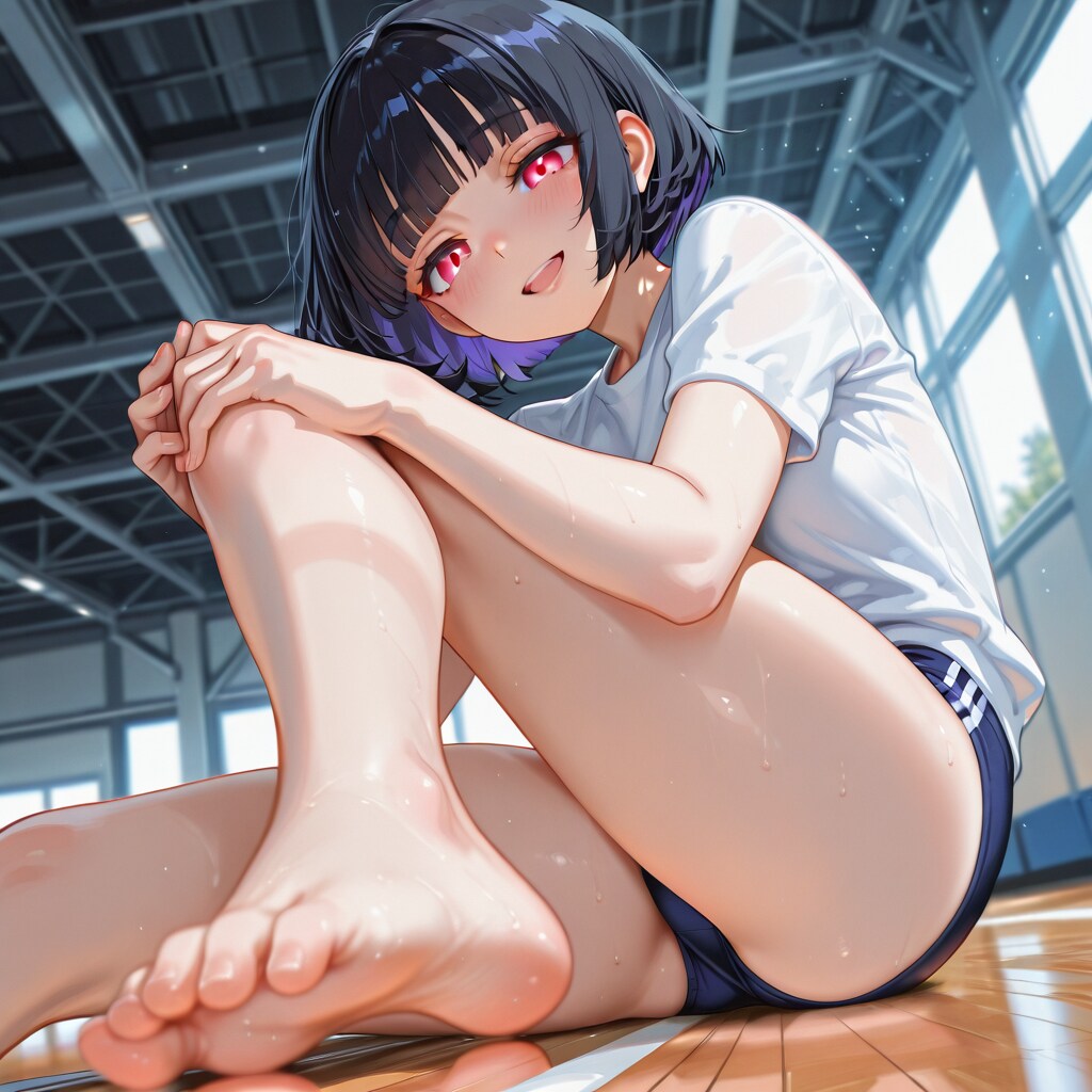 ブルマ娘の足の裏 ~ 黒髪ボブのブルマ娘９０ ~