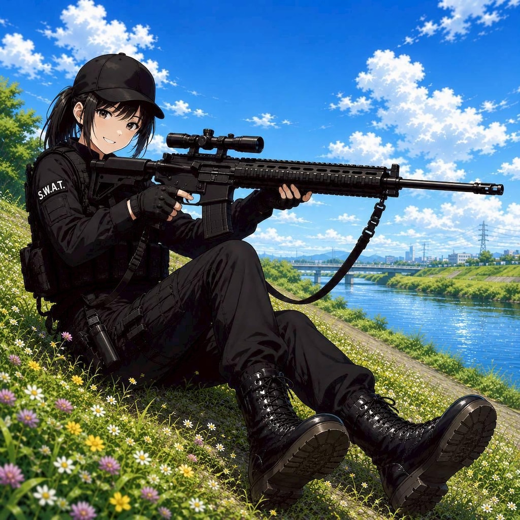 川べりの女S.W.A.T.です