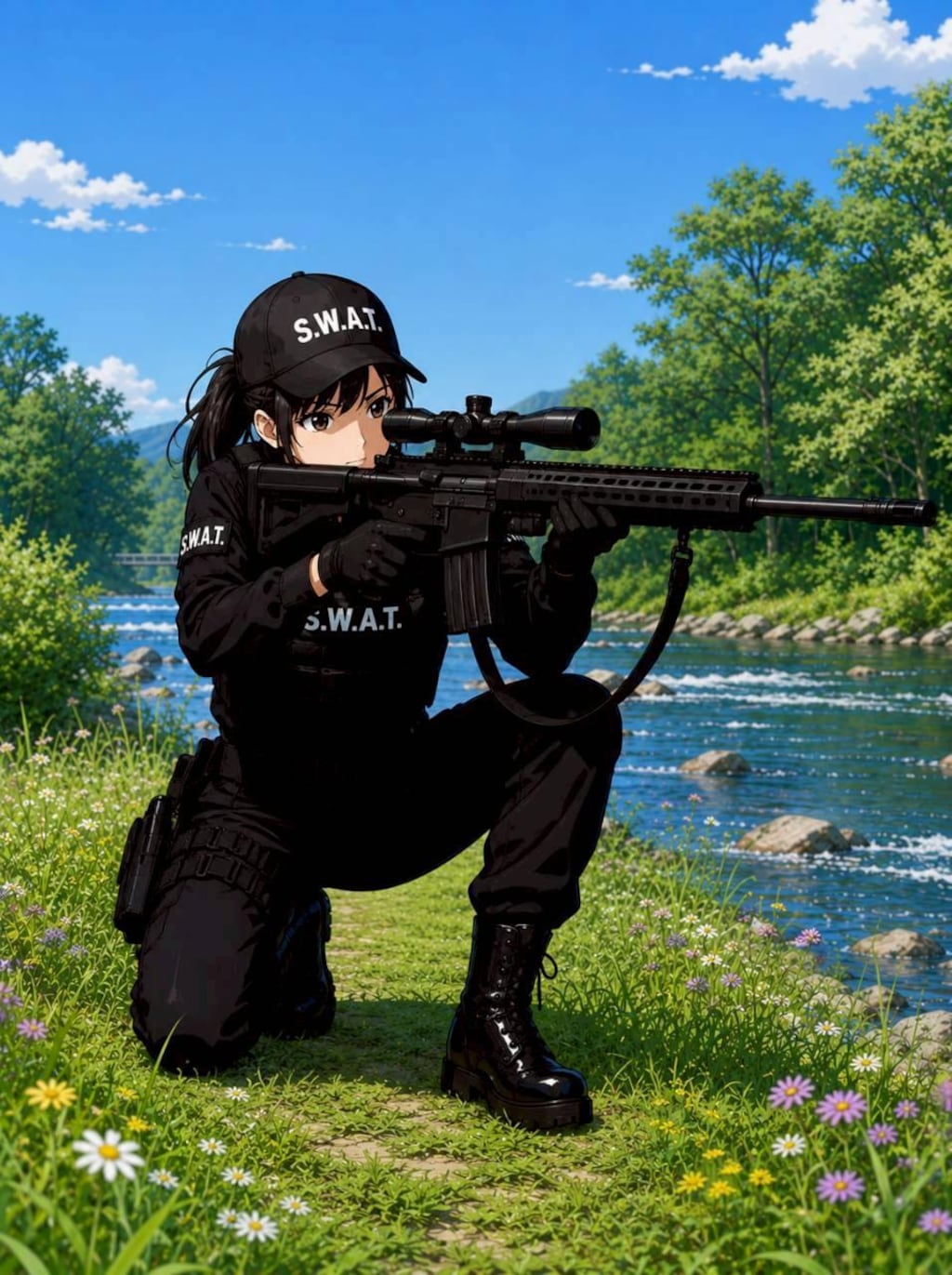 川べりの女S.W.A.T.です