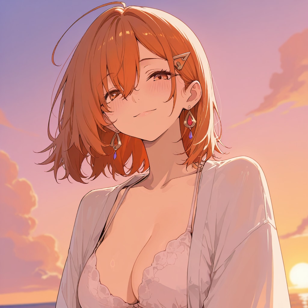 夕暮れの彼女