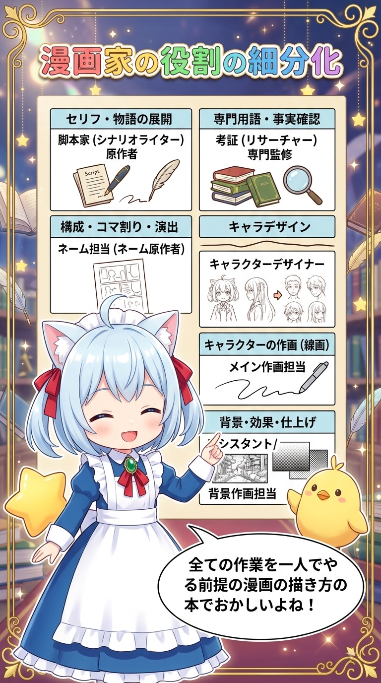 漫画家の役割の細分化 | の人気AIイラスト・グラビア