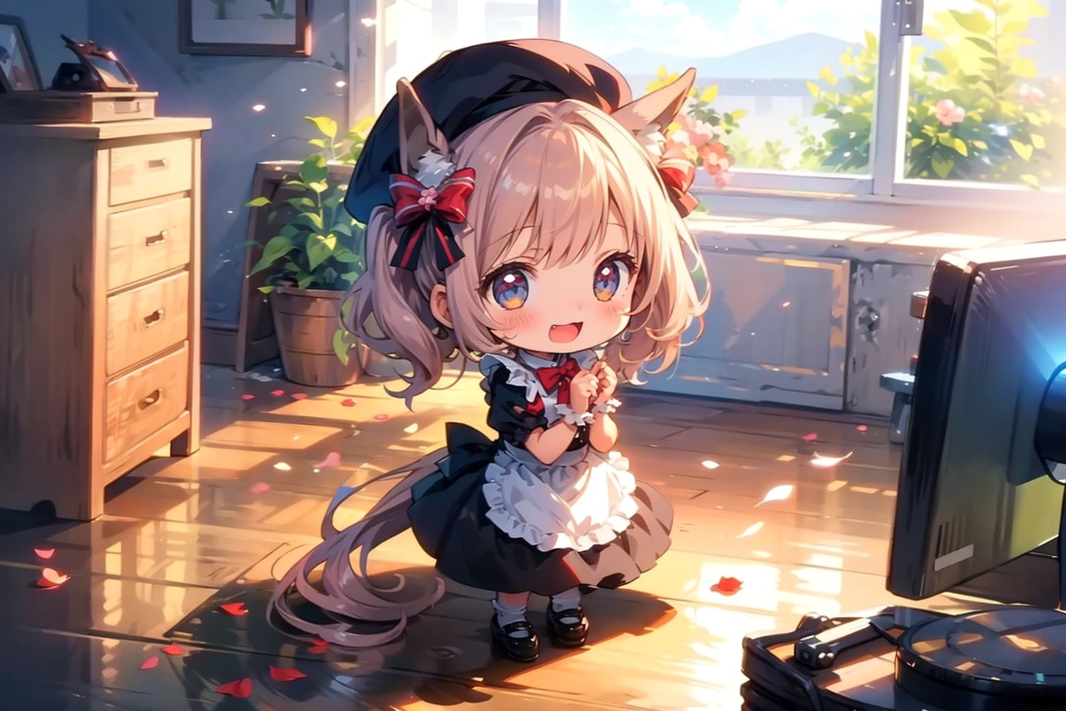 ウマちびちゃん、動画視聴中だよ-♪。 | の人気AIイラスト・グラビア