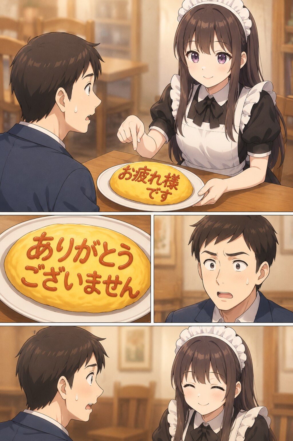 オムライスのメイドさんのボツ画像
