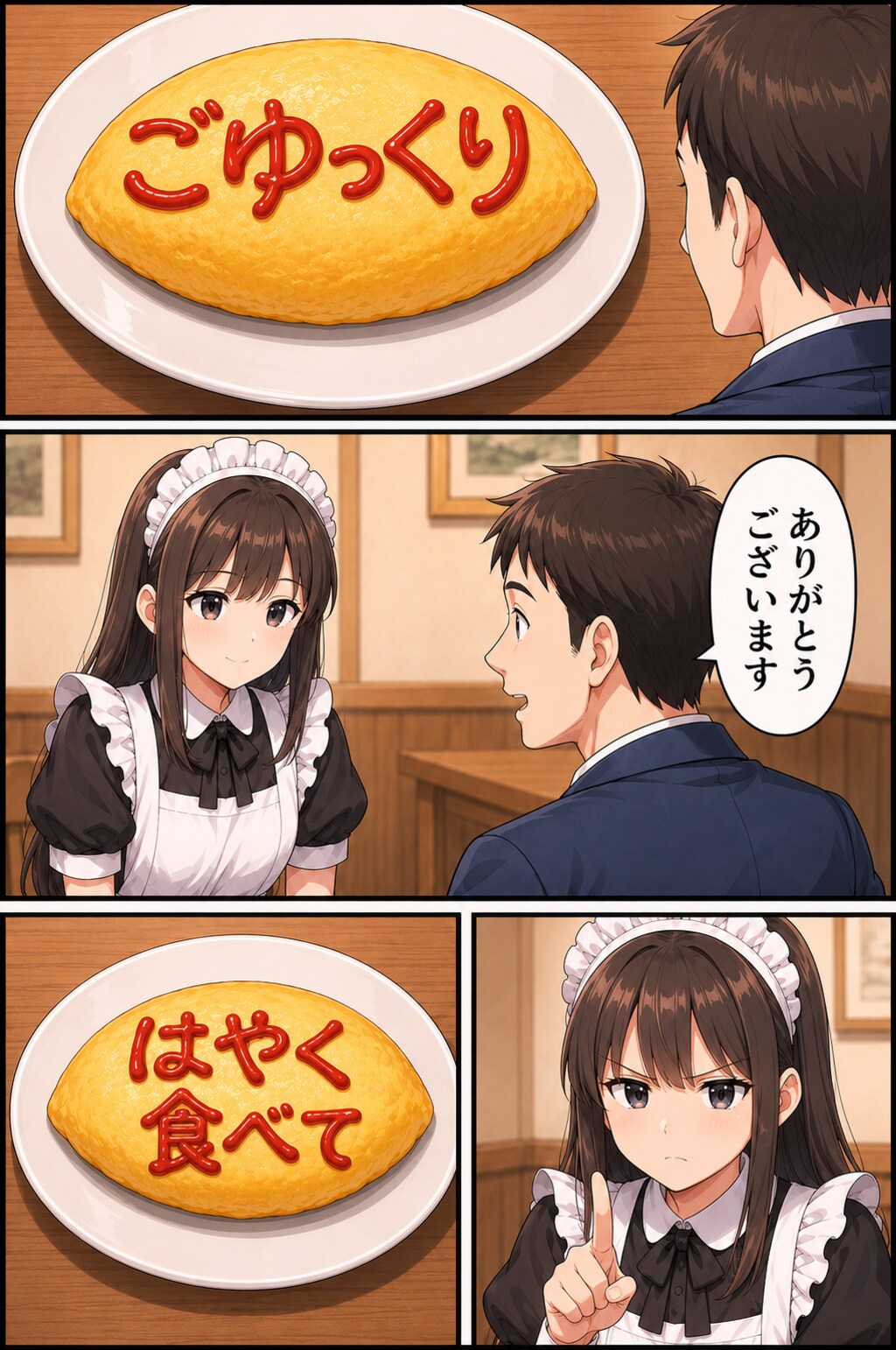 オムライスのメイドさんのボツ画像
