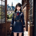 【画像12枚】軍服風制服少女 8枚目