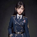 【画像12枚】軍服風制服少女 10枚目