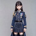 【画像12枚】軍服風制服少女 9枚目