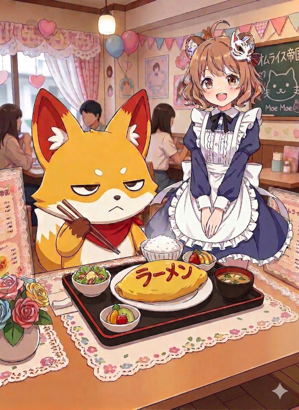 オムライス定食