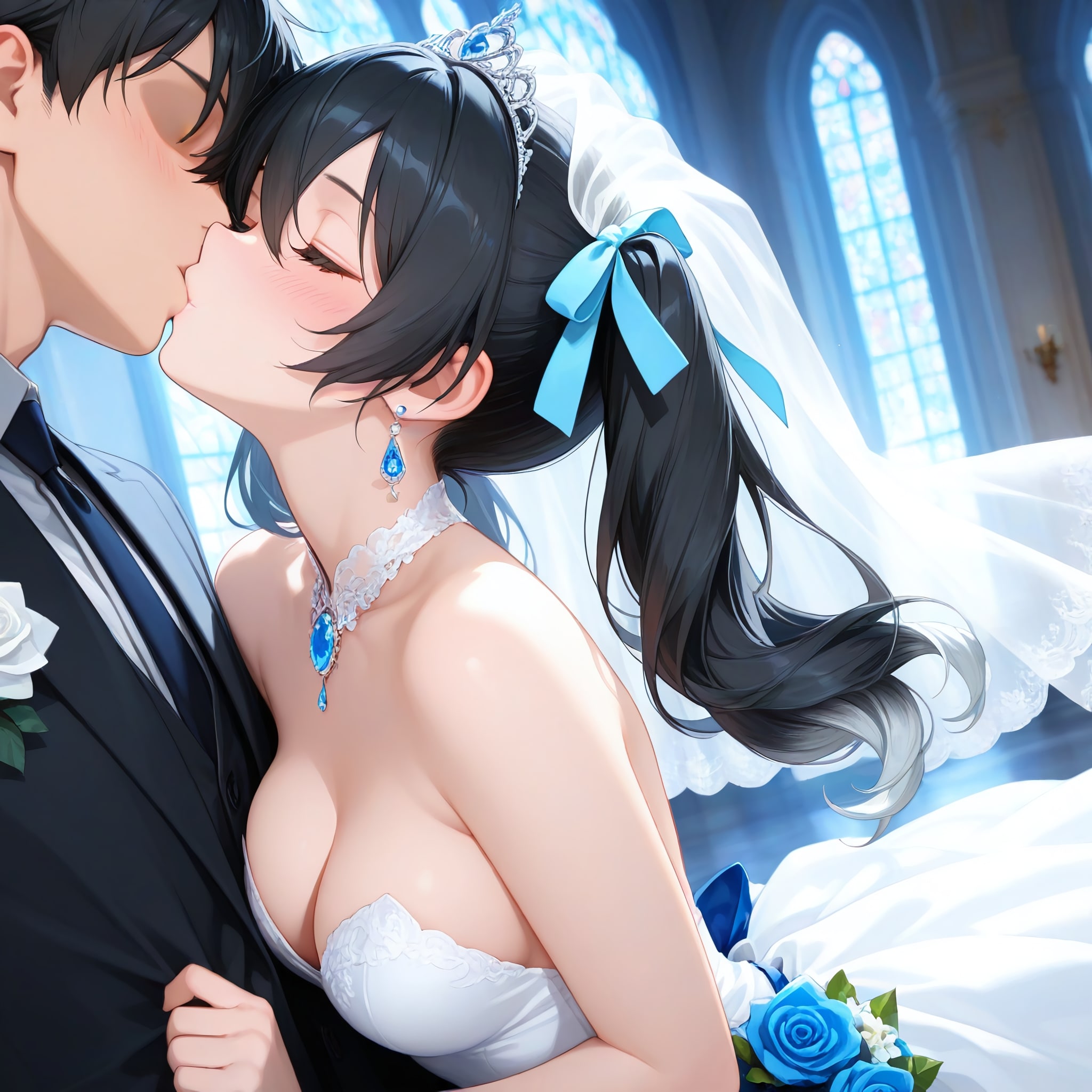 誓いのキス.....を妄想する紗希ちゃん