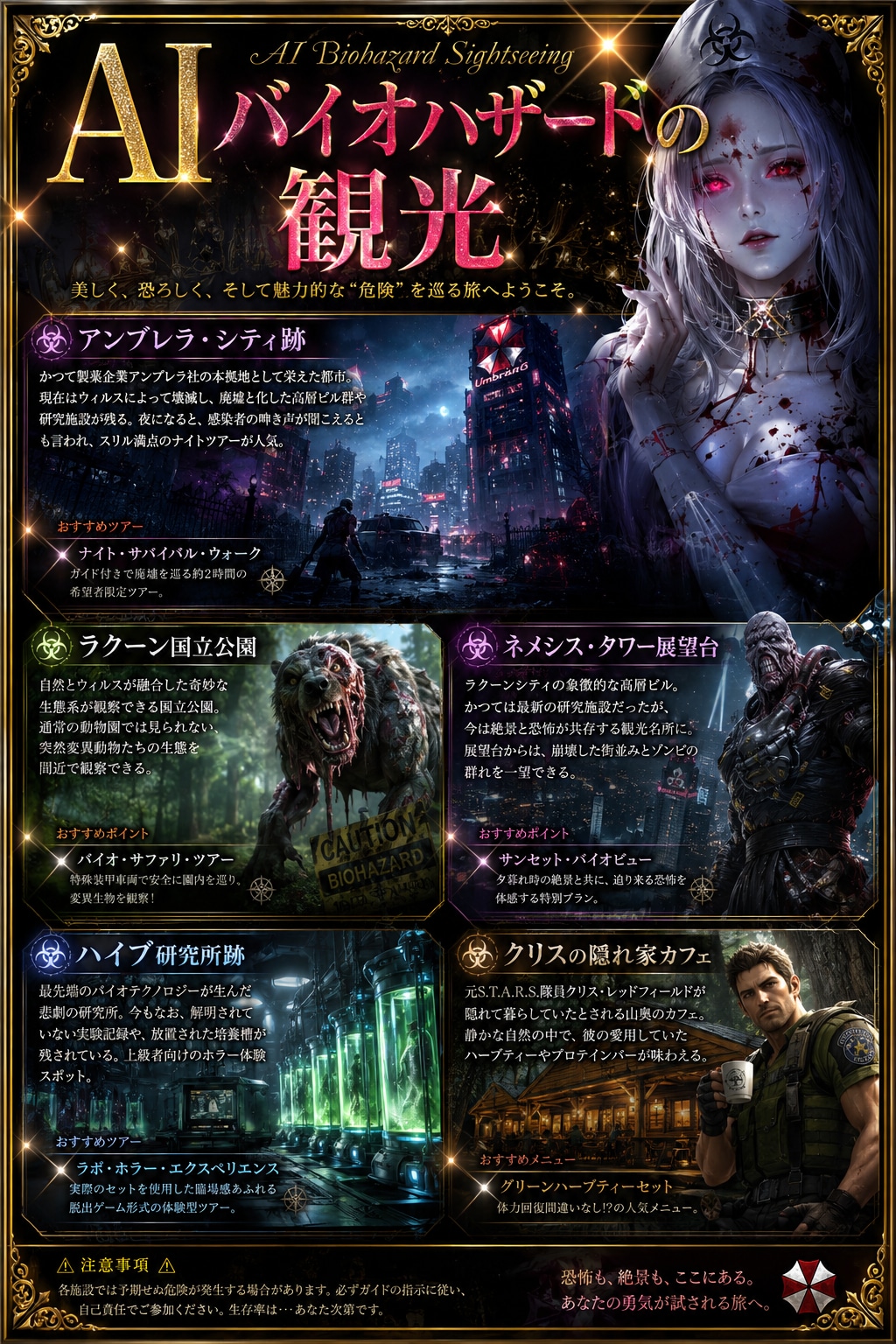AIバイオハザード観光雑誌