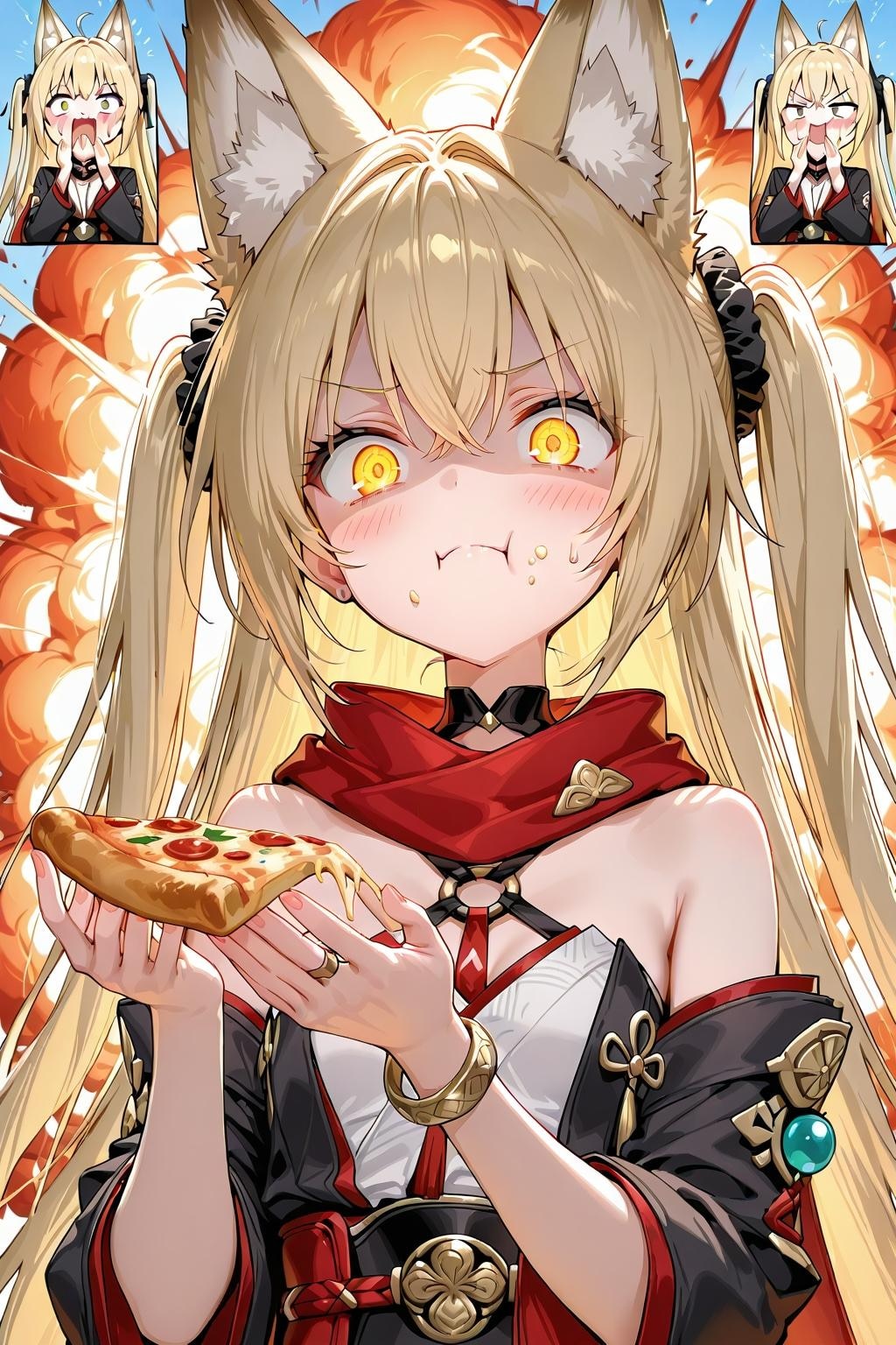 おピッツァ爆発を披露するミラ