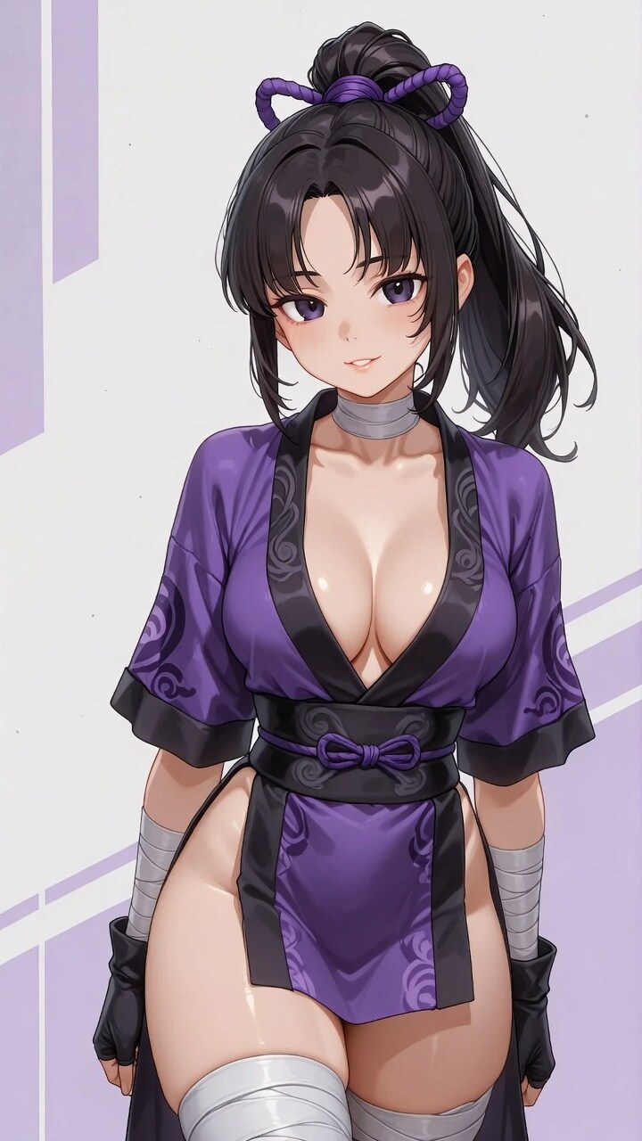 紫のくノ一の女の子