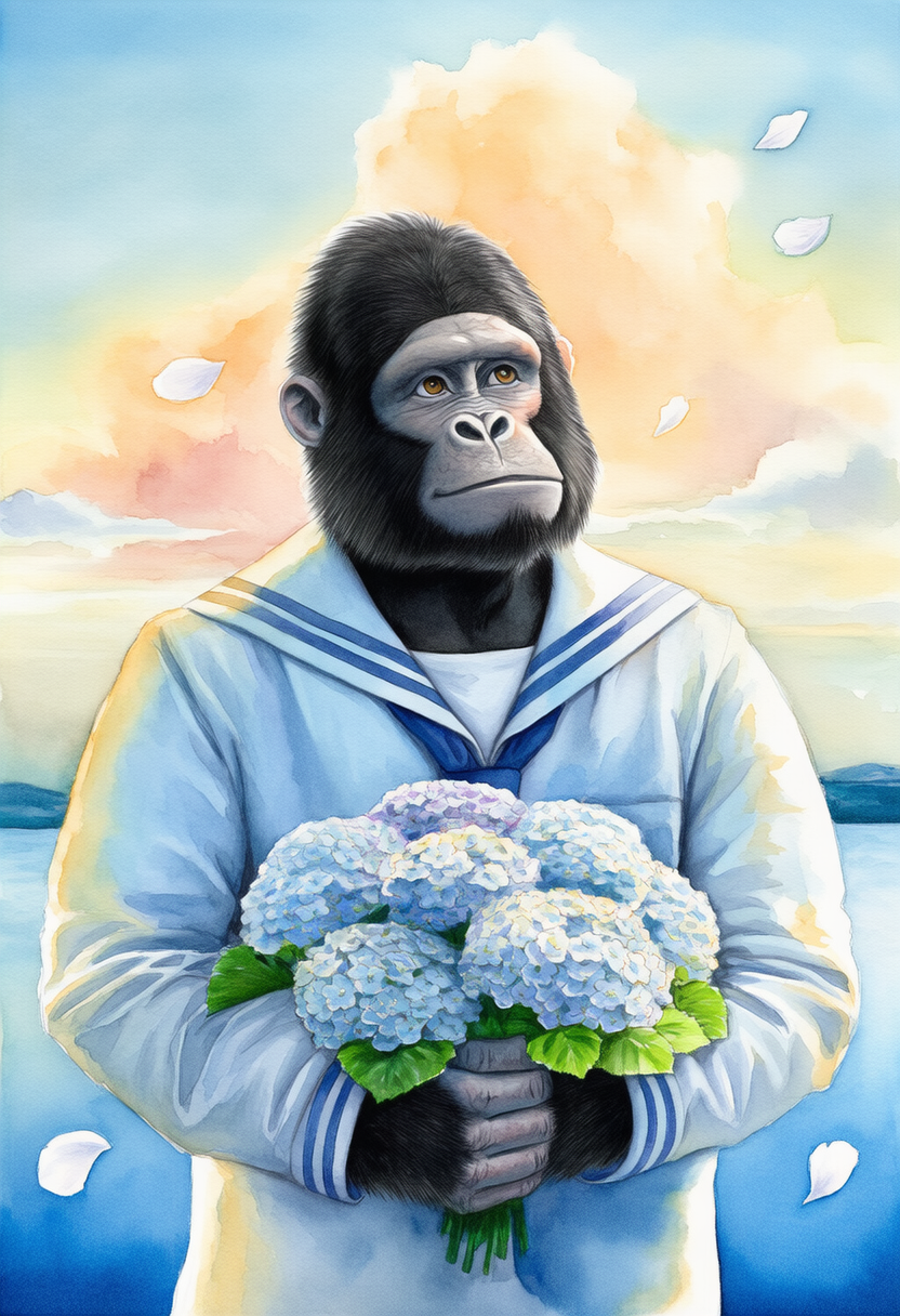 ゴリラさんからの花束