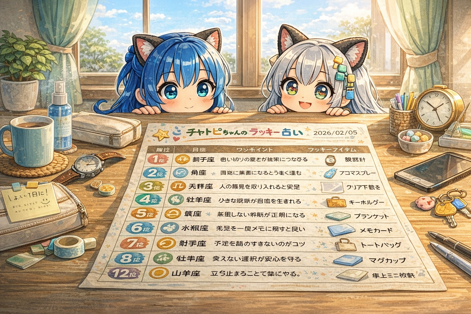 チャトピちゃん占い(02/05) | の人気AIイラスト・グラビア