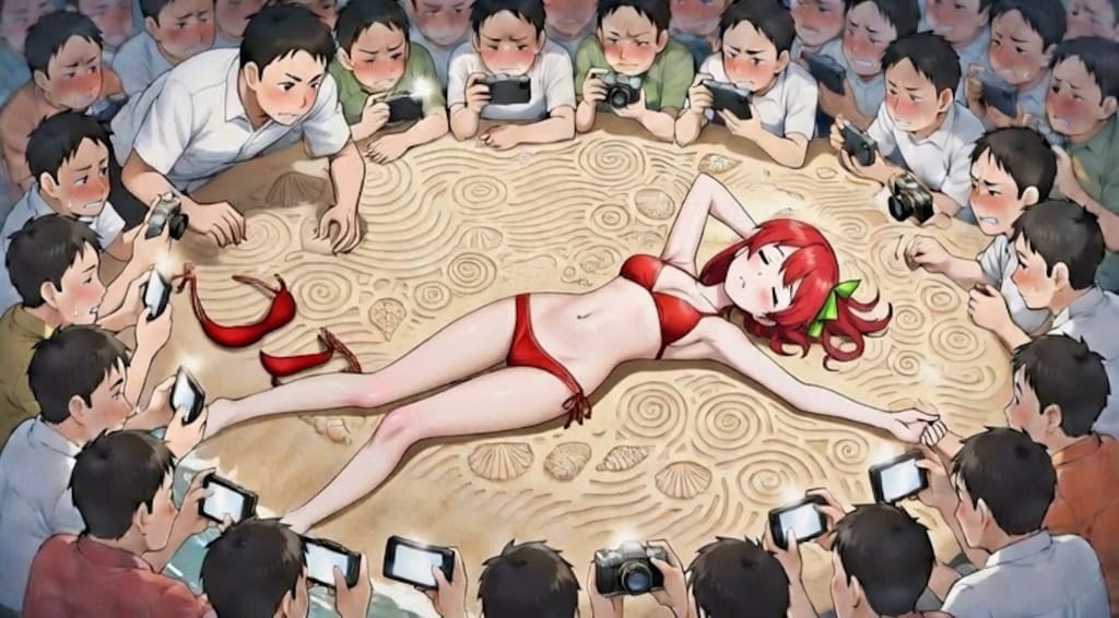 スケスケ水着を着てるのがバレた！