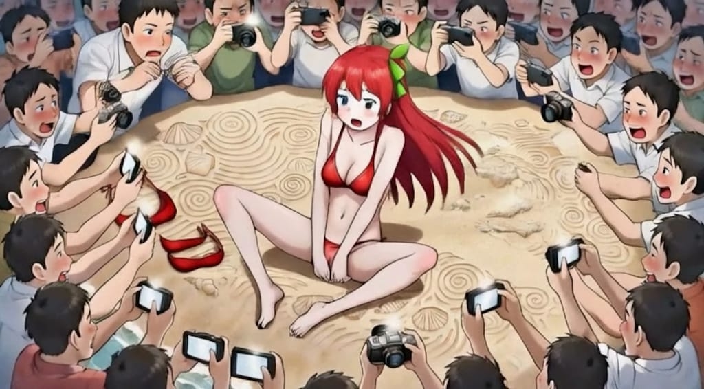 スケスケ水着を着てるのがバレた！