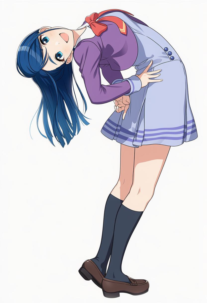 制服　後ろ反り29 | の人気AIイラスト・グラビア