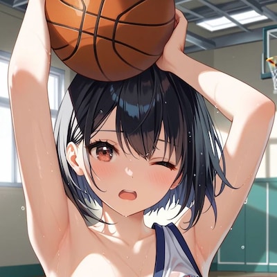 ウインクバスケちゃん、サービスショット(マンガ素材供養)