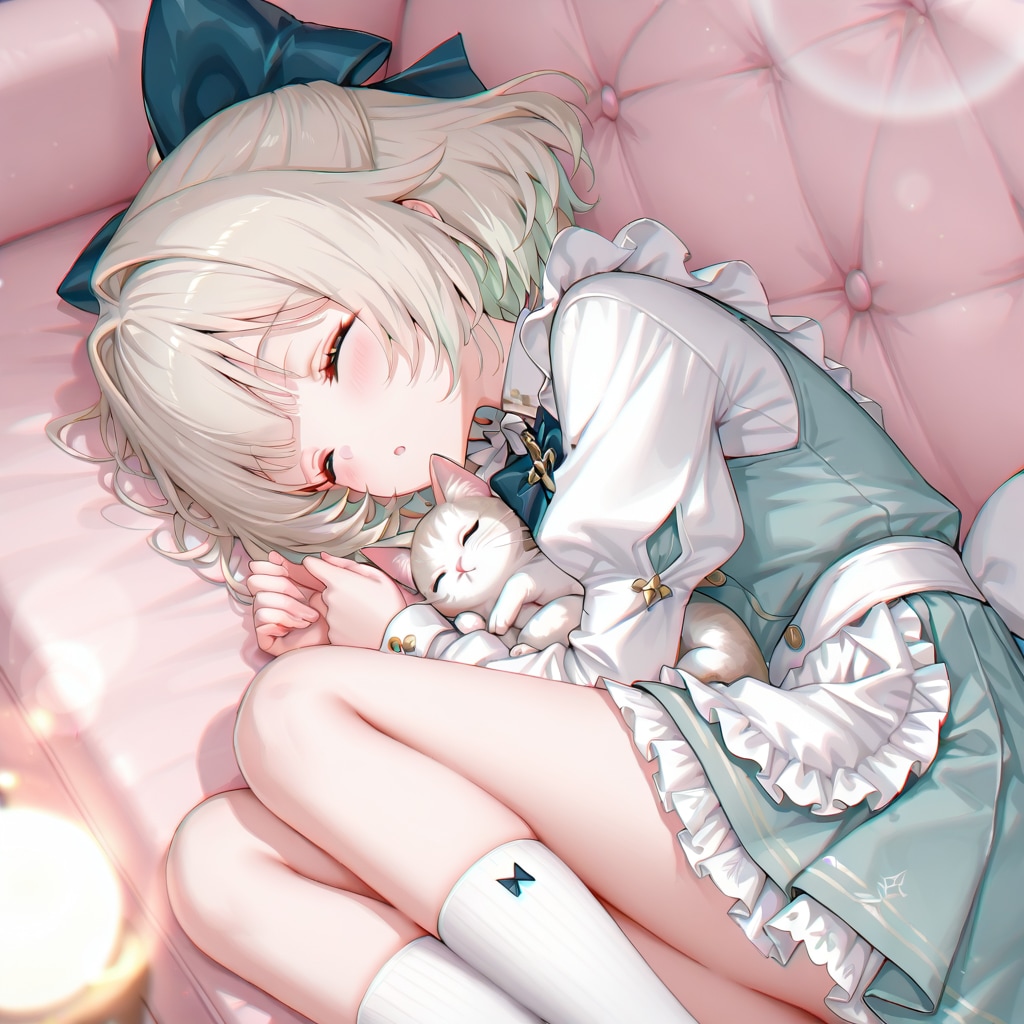丸まって寝てる日向ちゃん