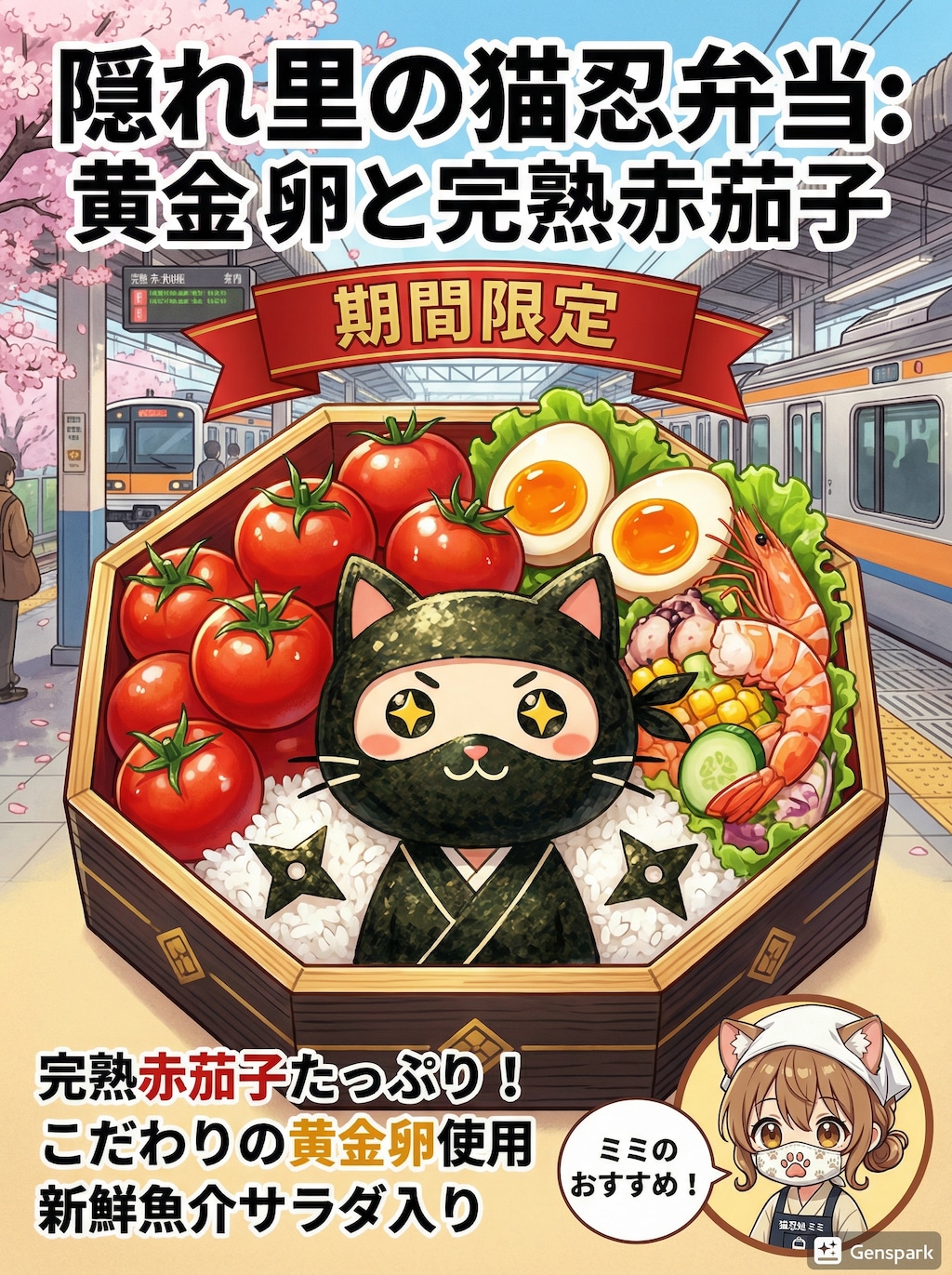 隠れ里の猫忍弁当