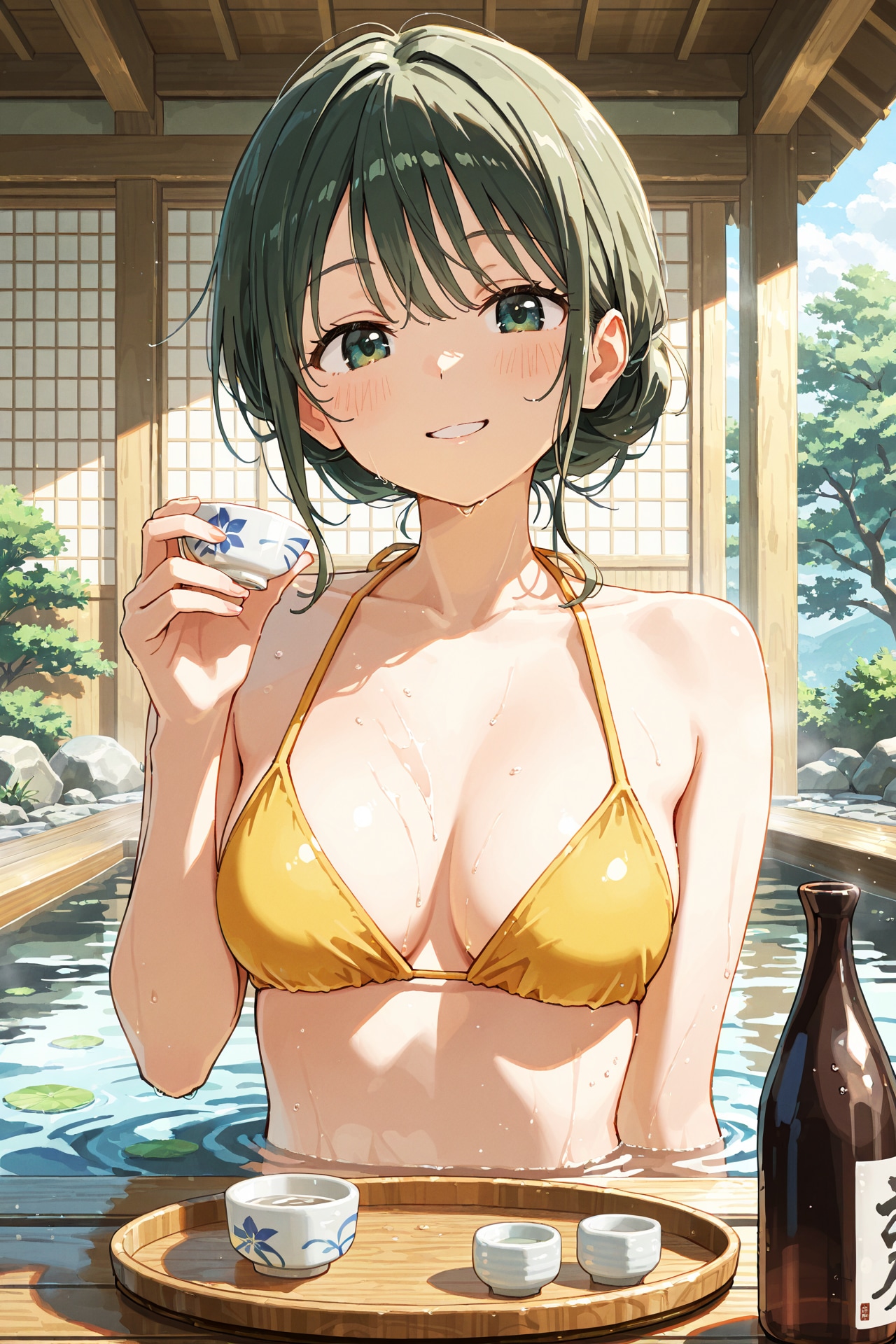 温泉で女の子と日本酒・全年齢版 Z810