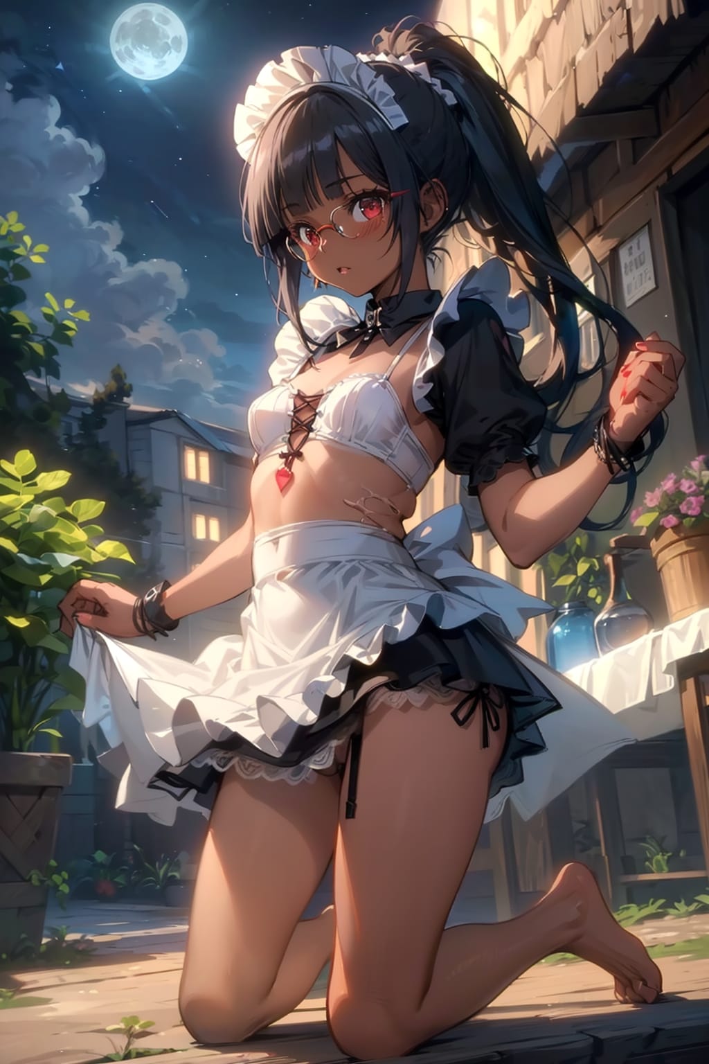 メイドの眼鏡っ娘