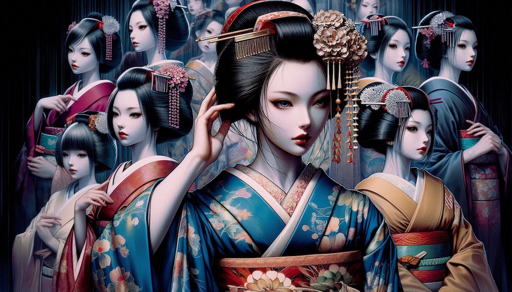 着物美人♪・・ちょっと訳ありっぽい？影のある女性達