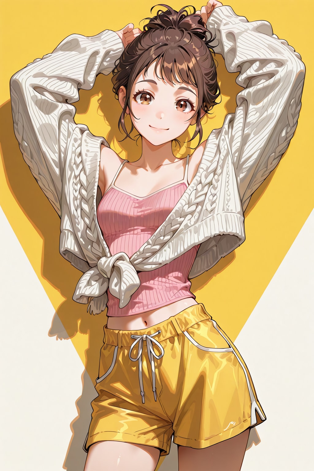 伸びをする子