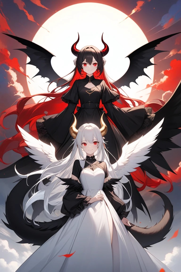 天使と悪魔の双子 | の人気AIイラスト・グラビア