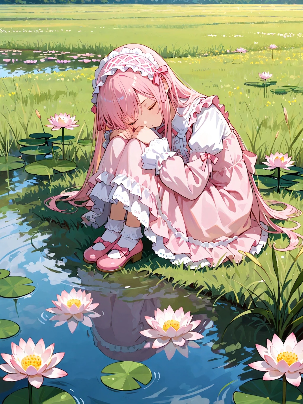 睡蓮と少女