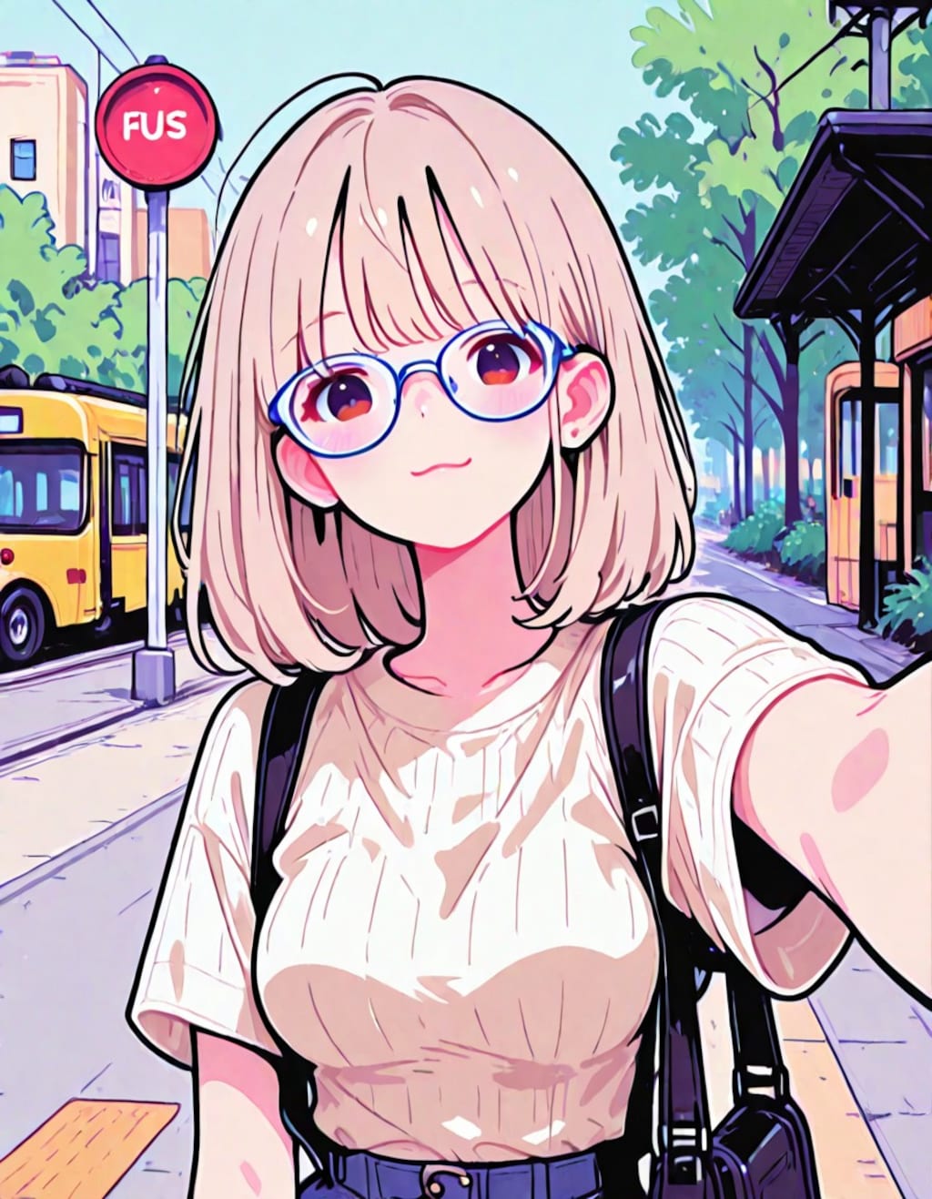 停留所の近くです