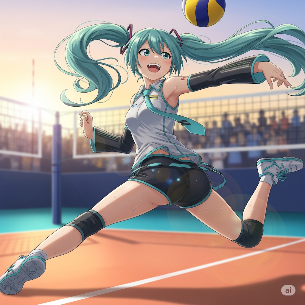 ミクさん　バレーボール