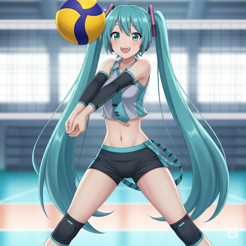 ミクさん　バレーボール