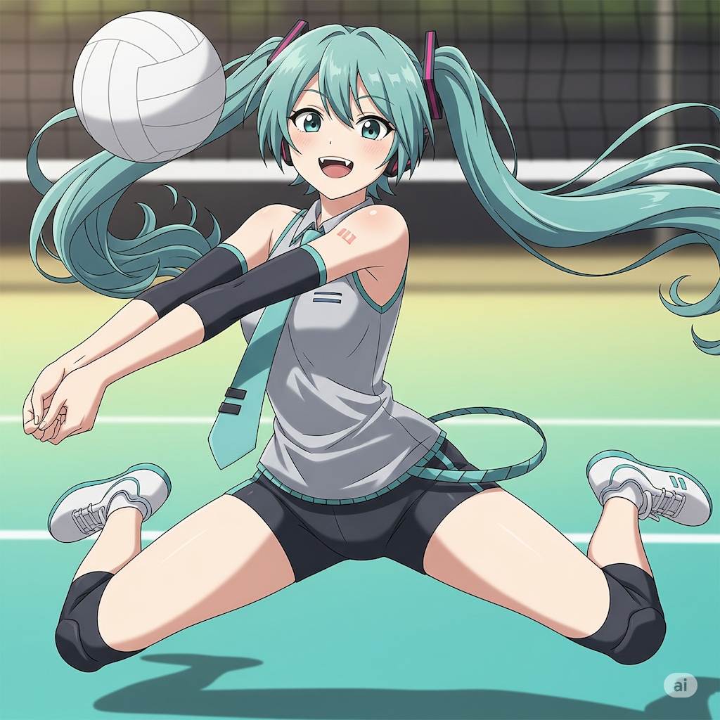 ミクさん　バレーボール