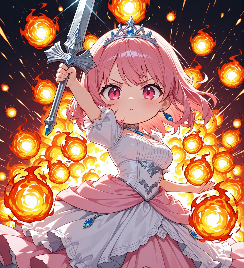 ファイアボールが強化された姫様