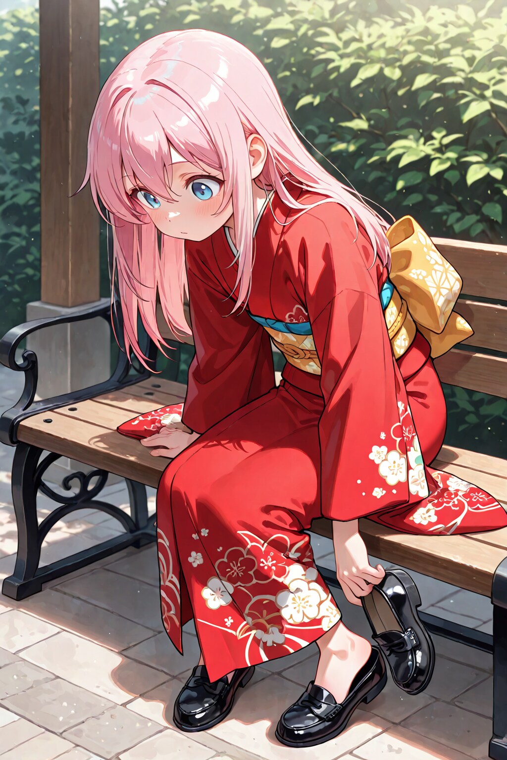 BONSAIで着物ローファーな娘