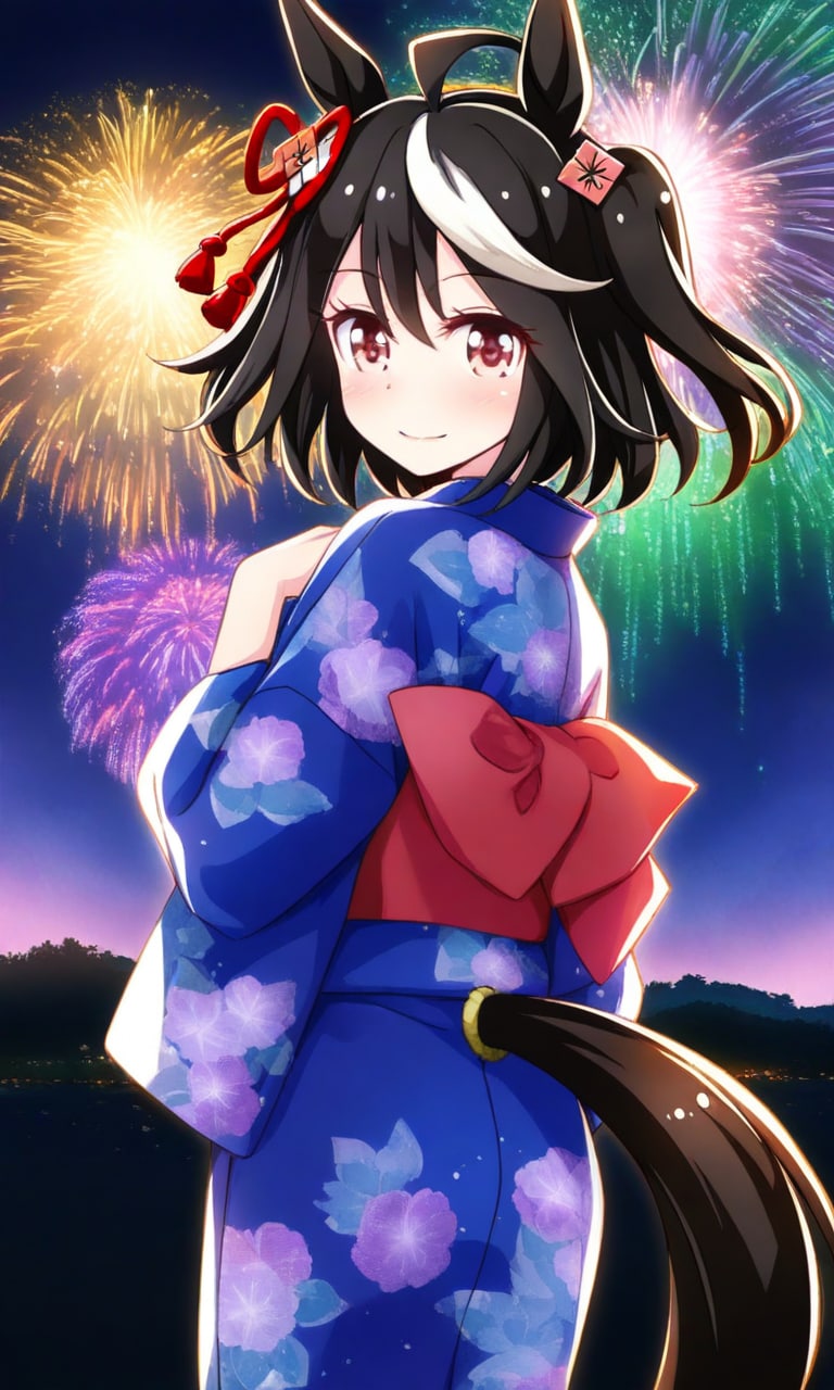 キタサンブラック 浴衣 花火