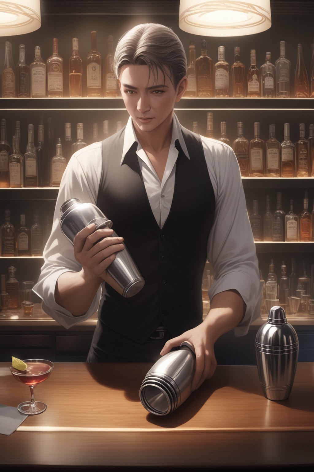 バーテンダー | の人気AIイラスト・グラビア