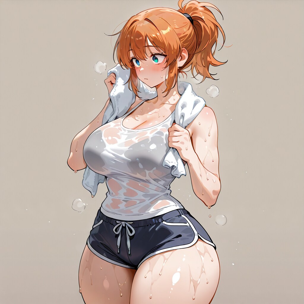 汗だくタンクトップ