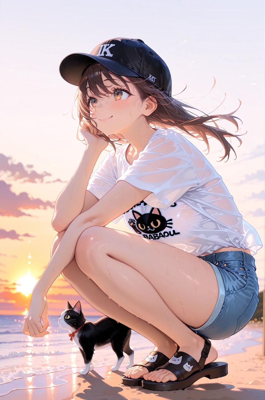 海辺の女の子