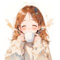 コーヒーを飲む女の子 6 2枚目