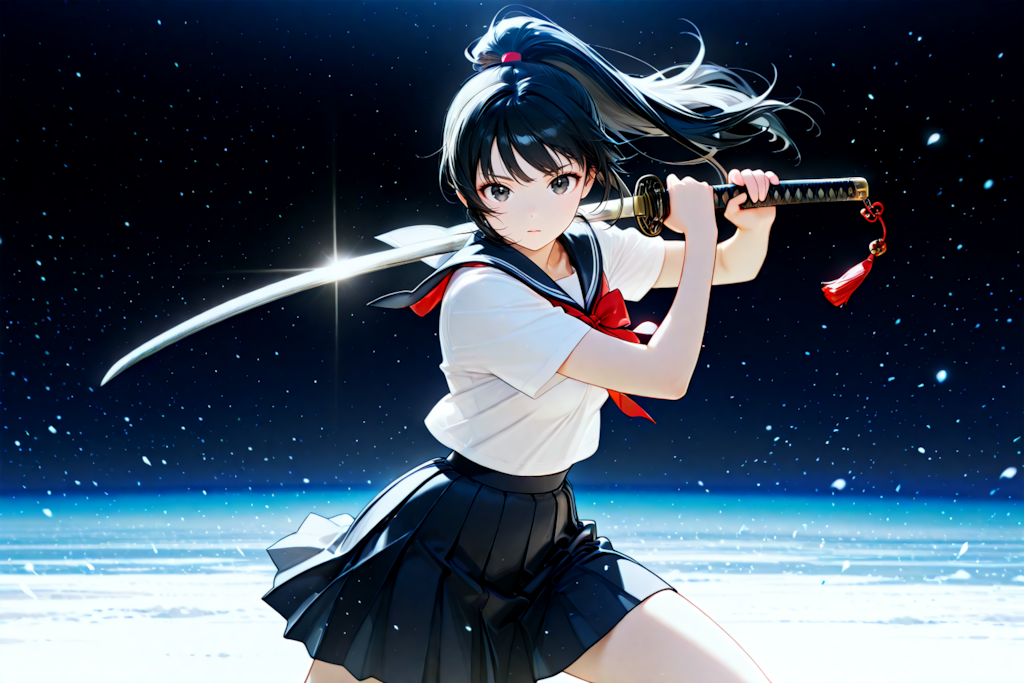 機関銃と日本刀