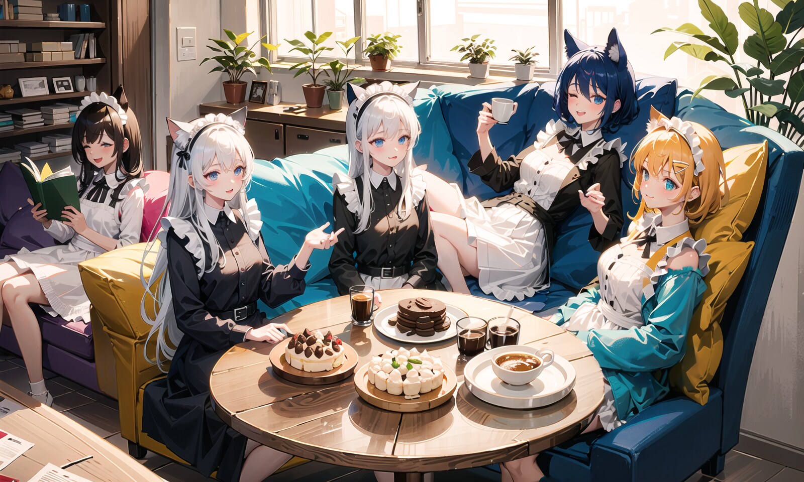 猫のティーパーティー