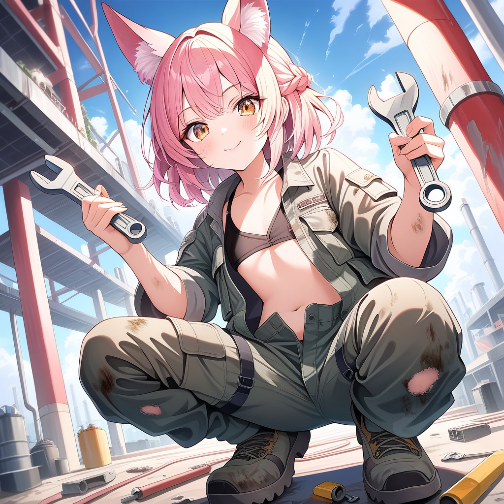 整備士狐娘・長女 | の人気AIイラスト・グラビア