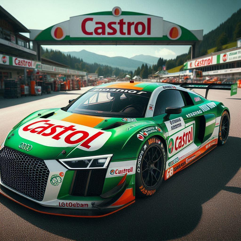 カストロールカラーアウディR8レーシングカー | の人気AIイラスト・グラビア
