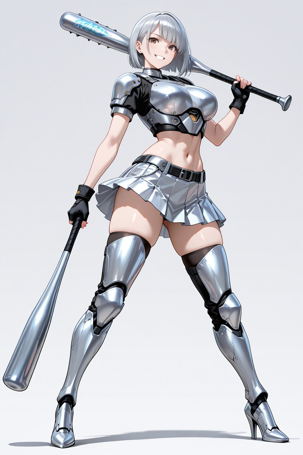 バットなどを持つメカ子